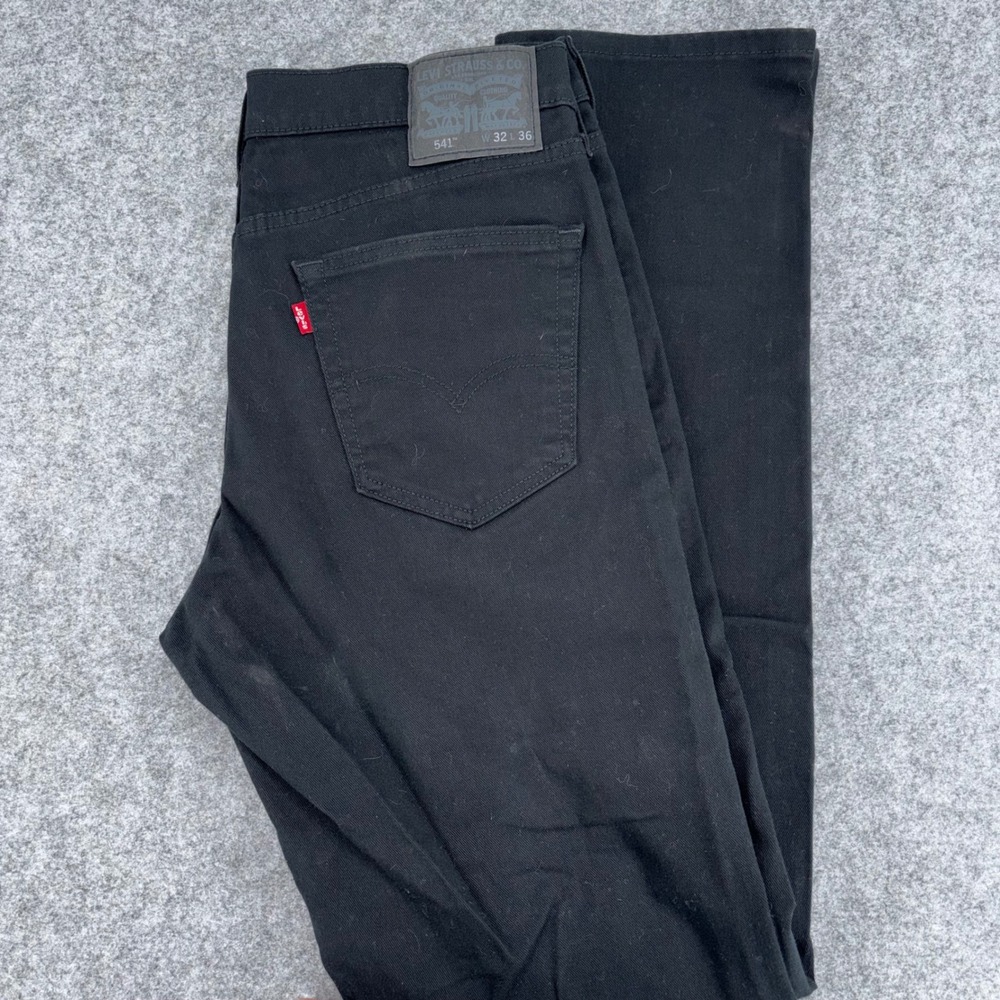 Levis 541 Athletic Taper Black Jeans Mens 32x36 18181-0019